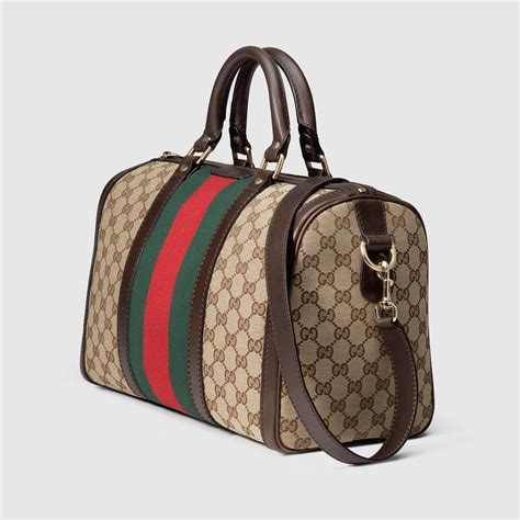 gucci vintage web boston bag|vintage gucci handbags 1960 tote.